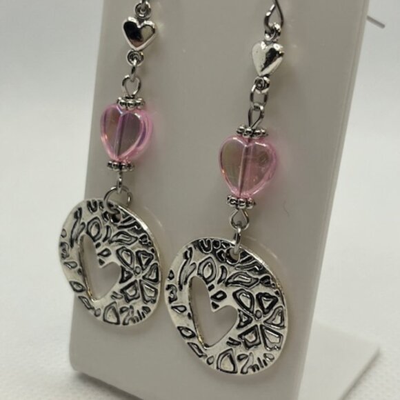 Triple Heart Earrings - Picture 1 of 7